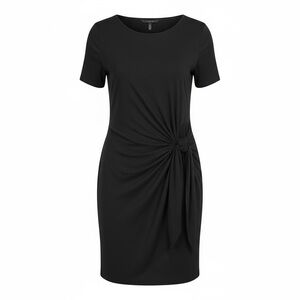 A New Day Black Tie-Front T-Shirt Dress Size Large